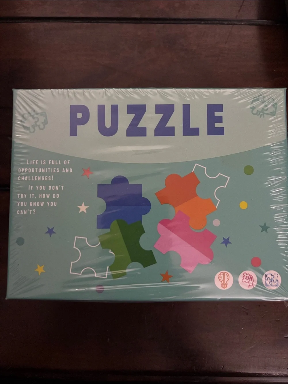 Colorful Kids Puzzle Set - Blue Green Pink Orange